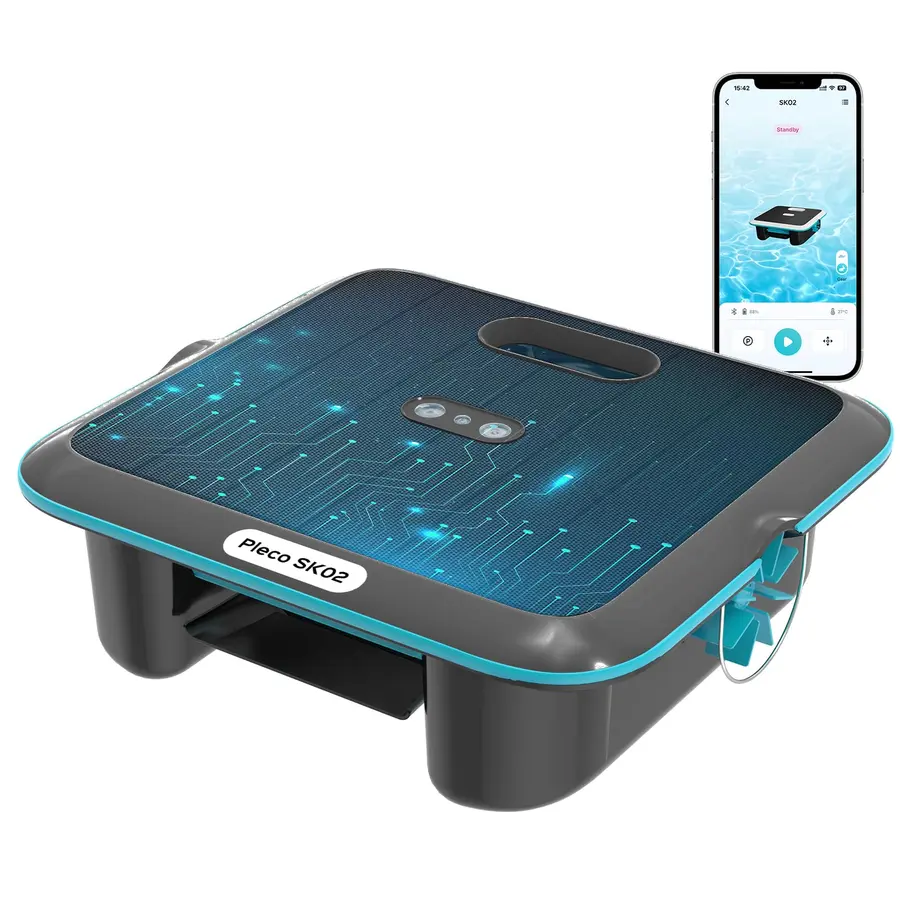 (2026 Nuevo) Pleco SK02 – Robot Skimmer Solar para Piscinas