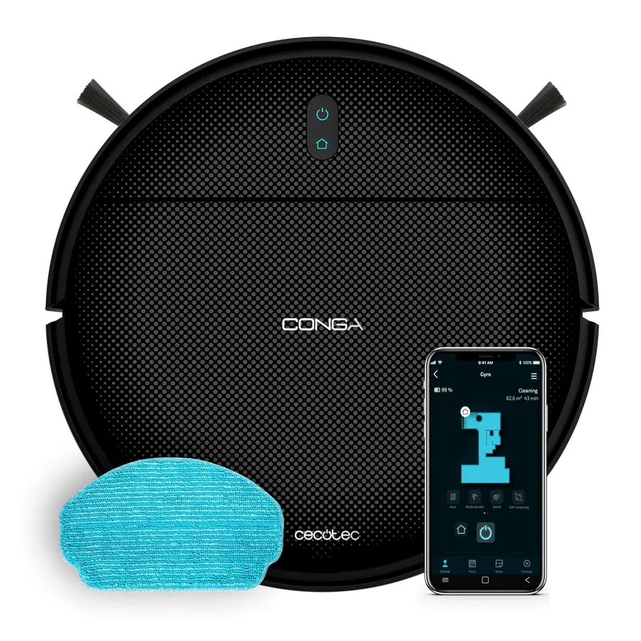 Cecotec Robot Aspirador Navegación Giroscópica Conga M10 Advance Aqua